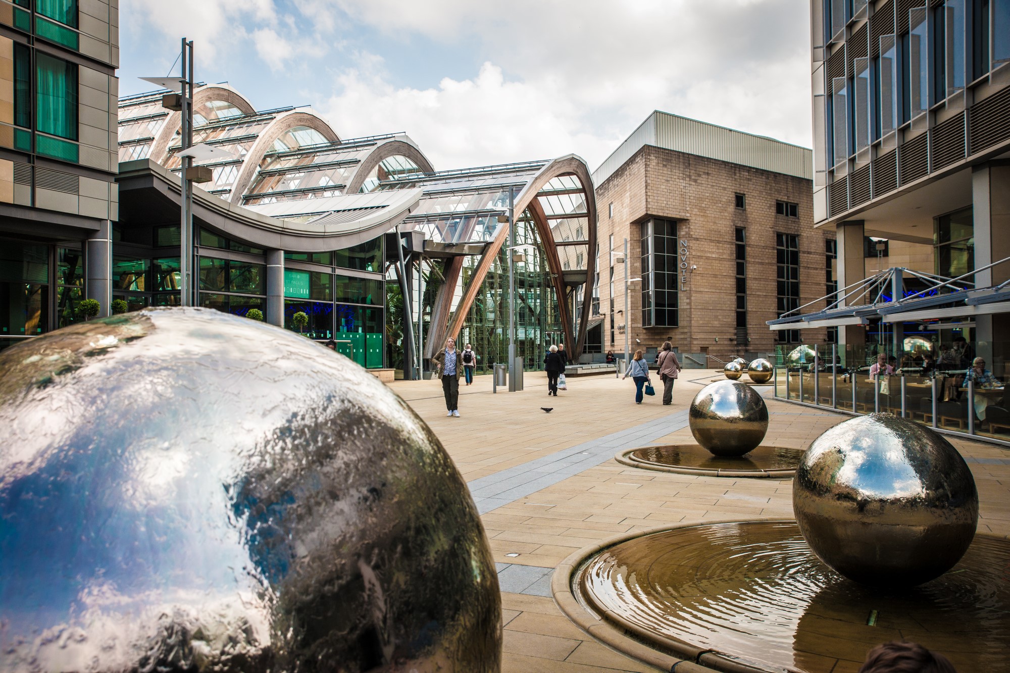 Looking through Millennium Square