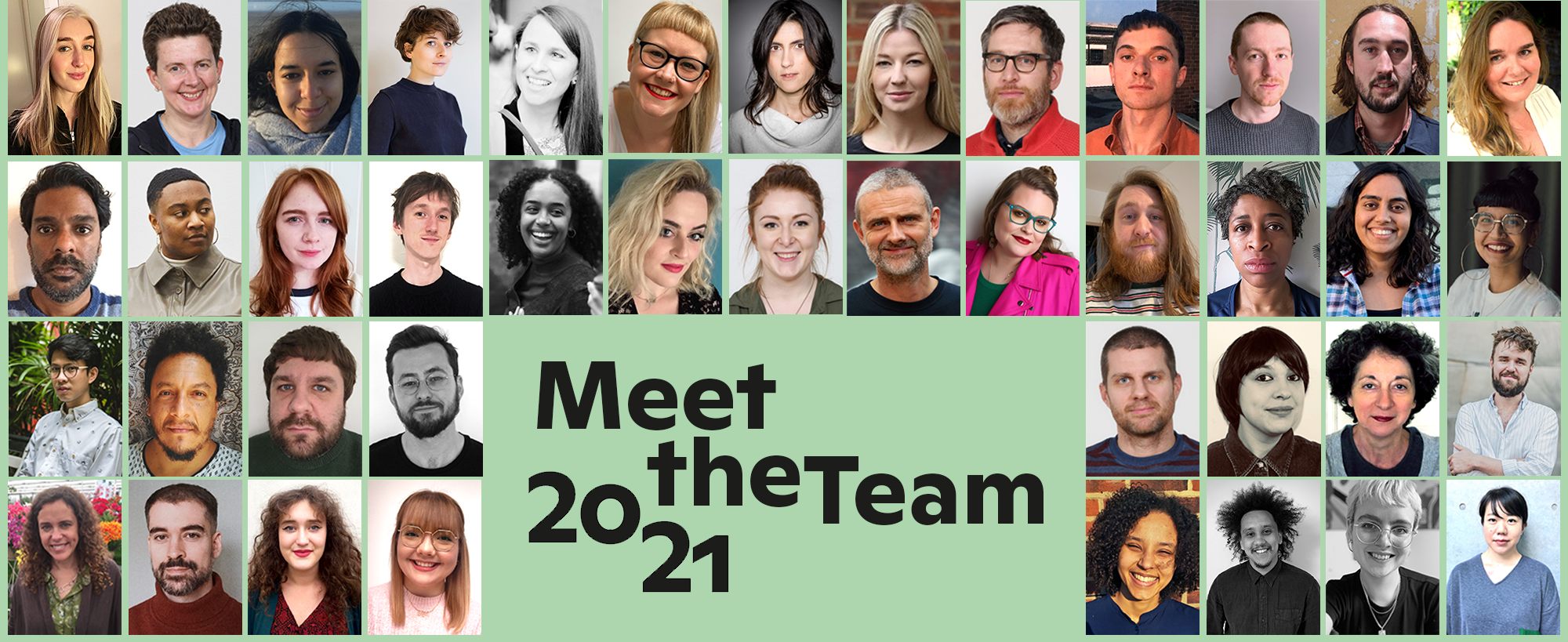 A composite of staff photos of the DocFest Team