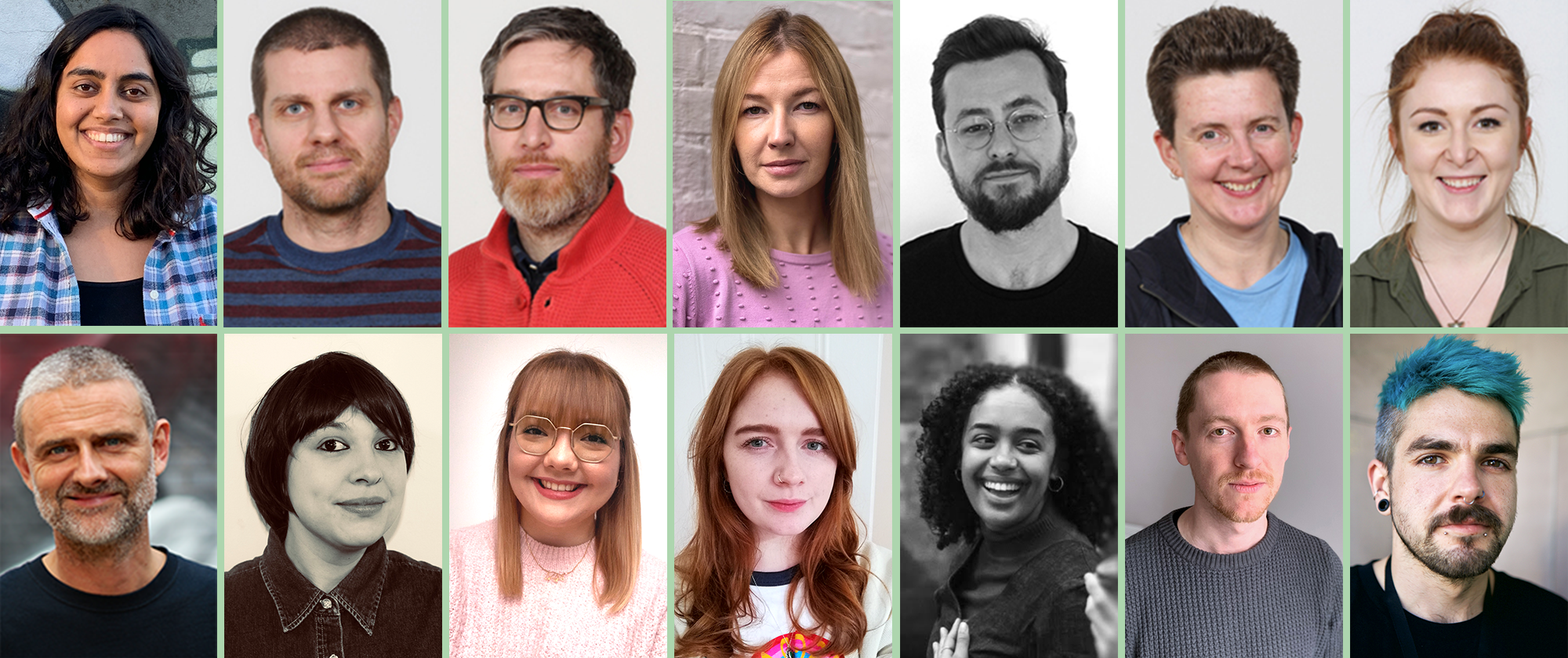 A composite of staff photos of the DocFest Team