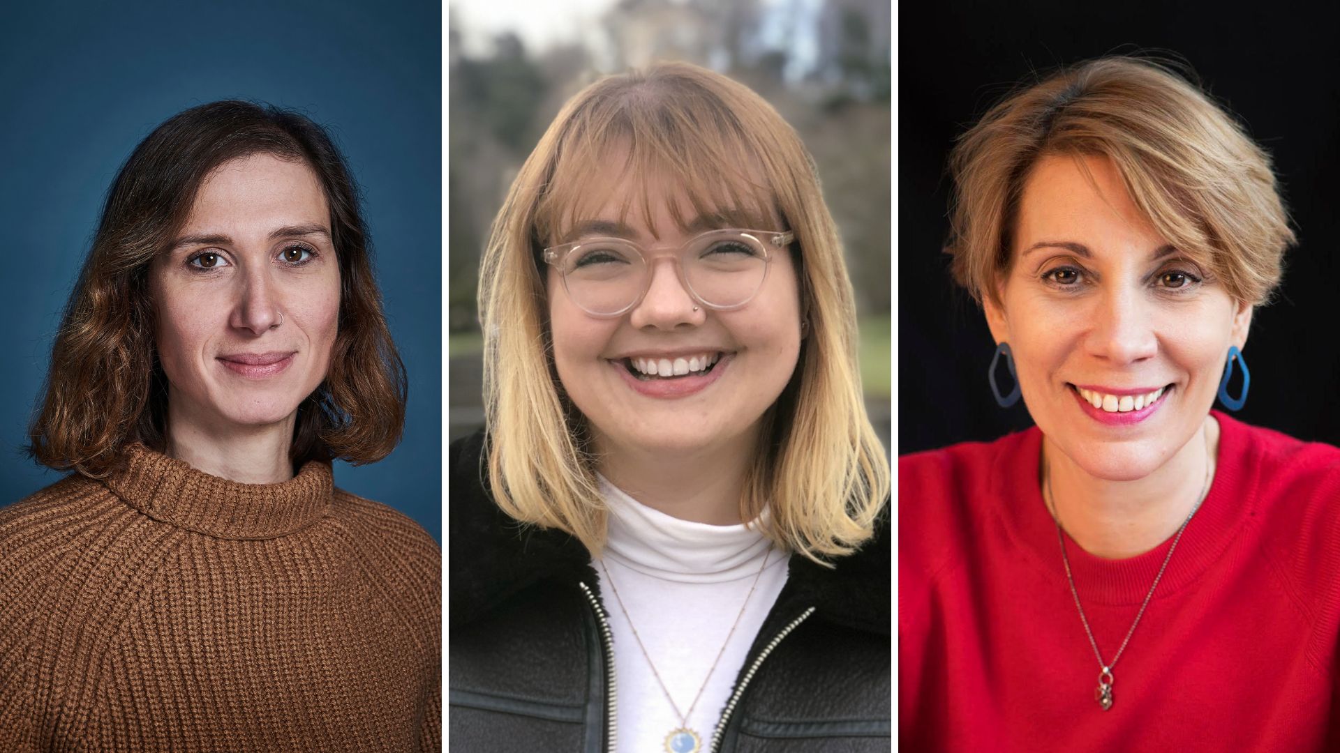 Headshots of Sheffield DocFest's Head of Industry: Patrizia Mancini, Marketplace and Talent Programmes Producer Sophie Duncan and Marketplace Consultant Lisa Marie Russo