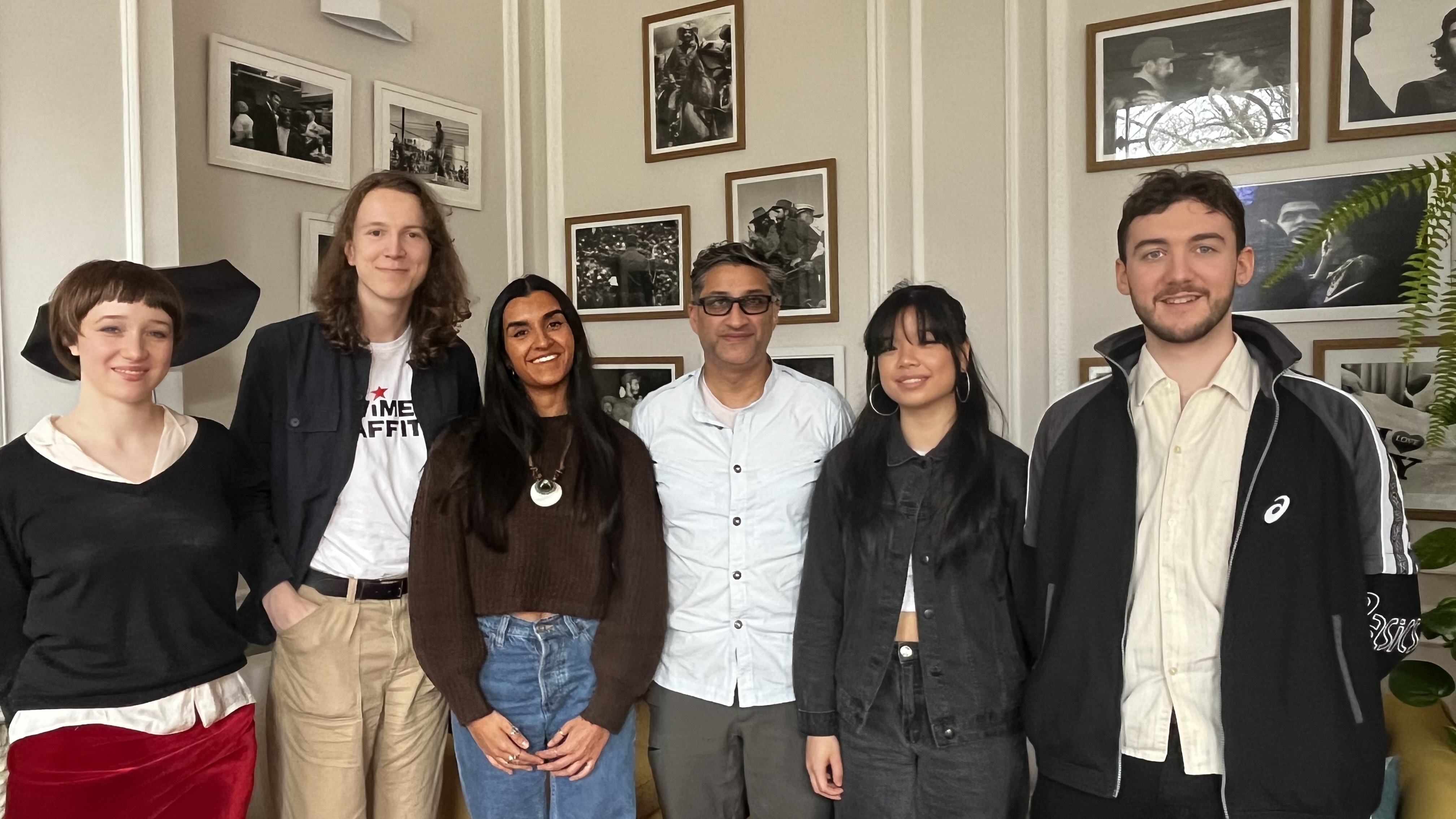 Our five Youth Jurors at the London Lab session with Asif Kapadi
