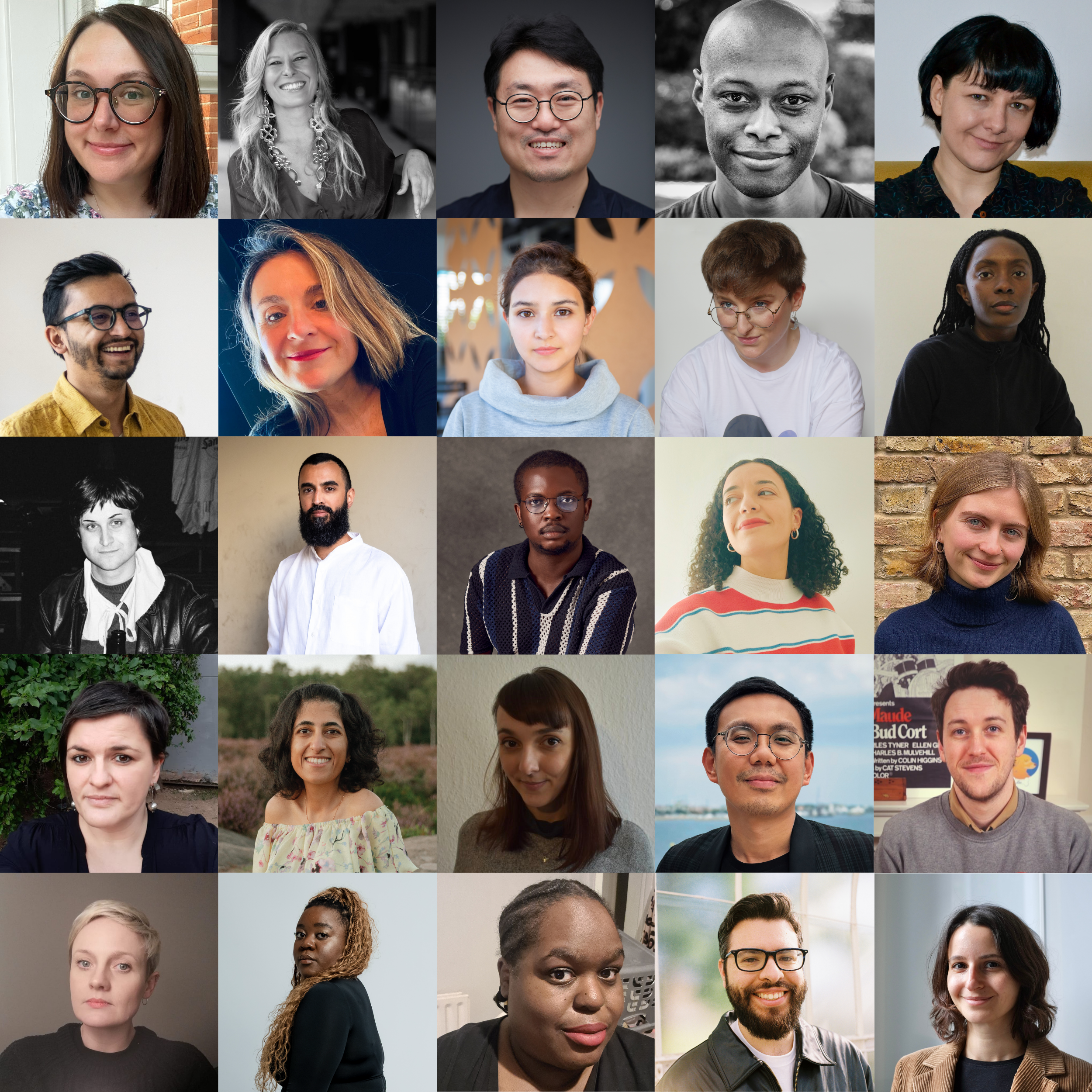 A collage of the 4 film programme consultants and the 21 film programme advisers for Sheffield DocFest 2026.