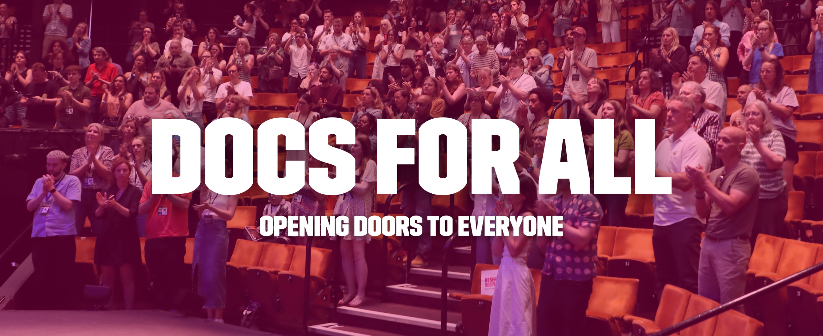 A banner with text reading 'Docs For All - Opening Doors To Everyone'