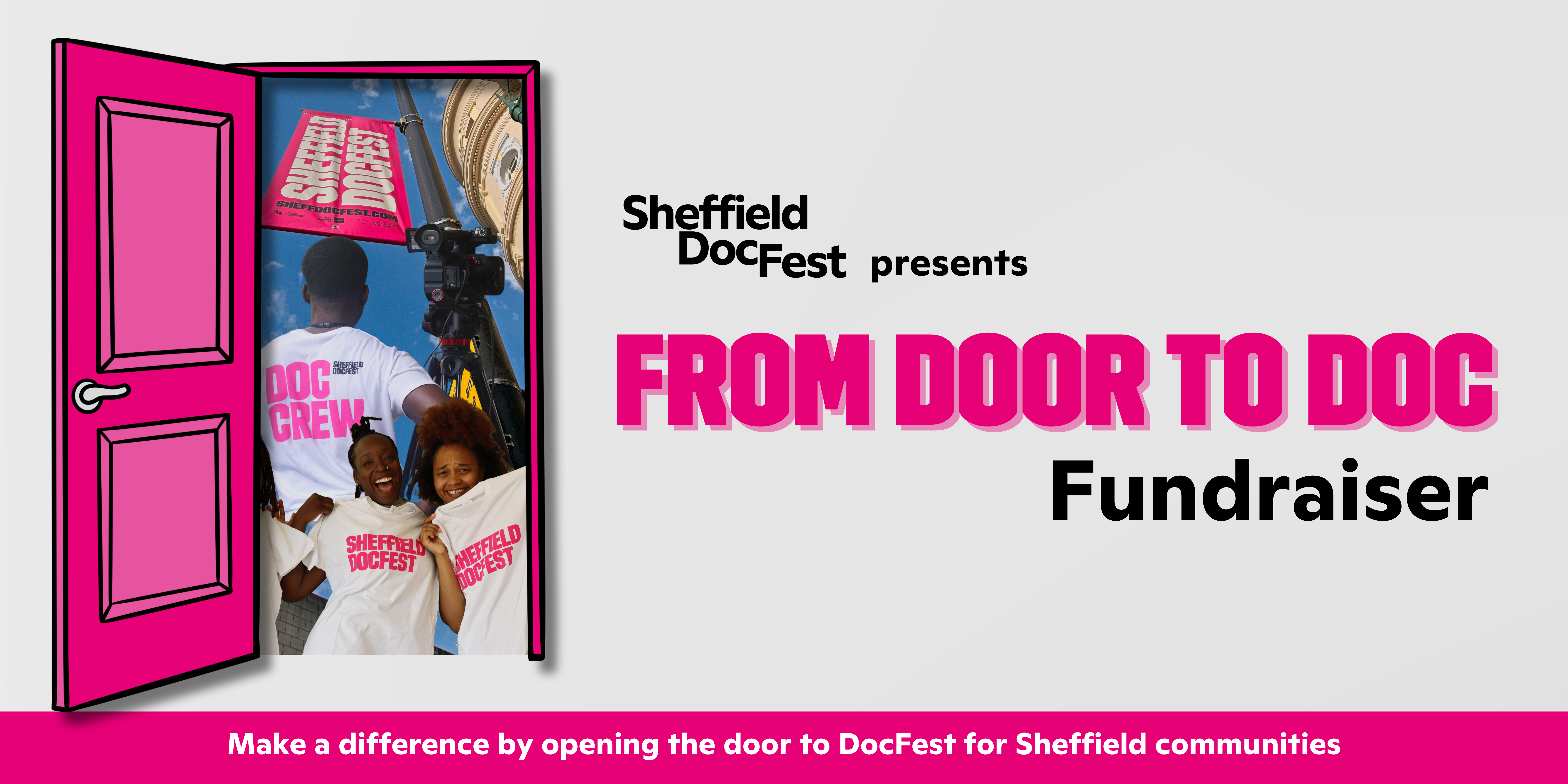 A graphic for our From Door to Doc fundraising programme.