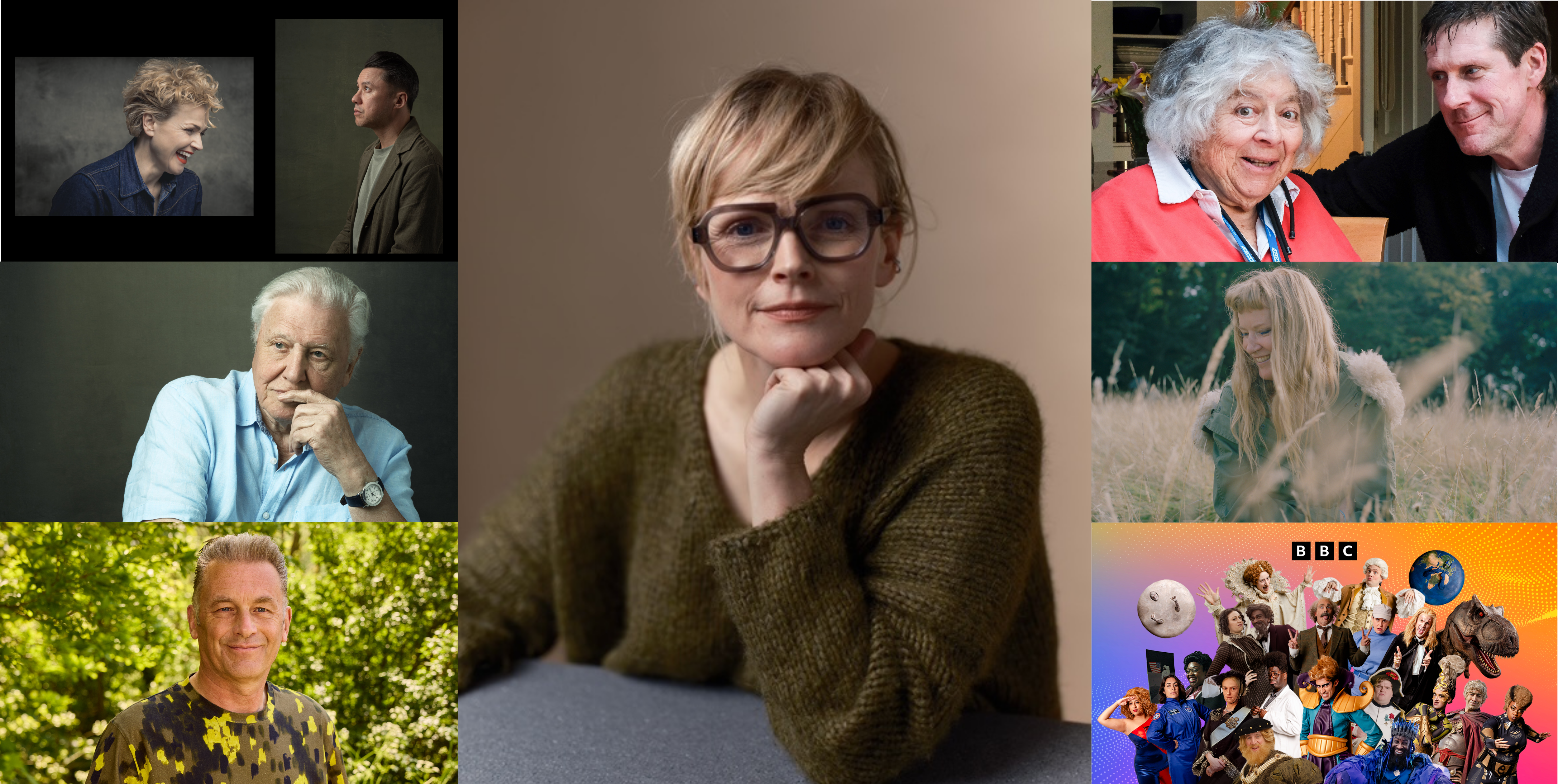 A collage showing some of the speakers and events which are part of Sheffield DocFest 2026.