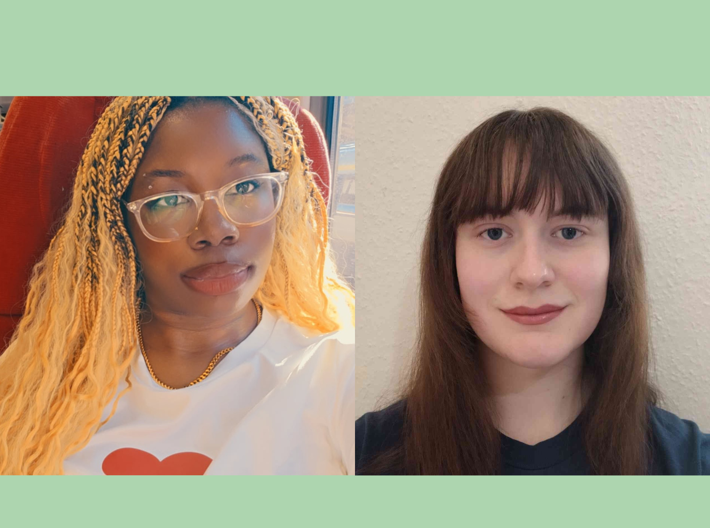 Headshots of the 2026 DocCritics (Left: Aisha Alli- Balogun, Right: Robin Hickman)