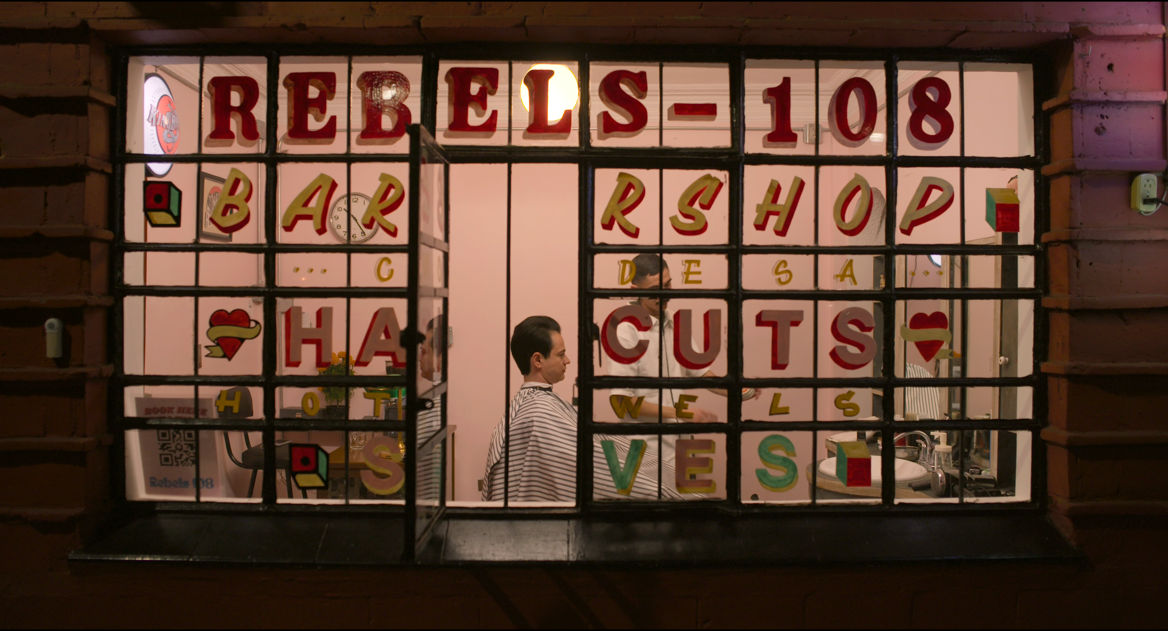Man in a barber shop. A still from the film The Way You See Me 