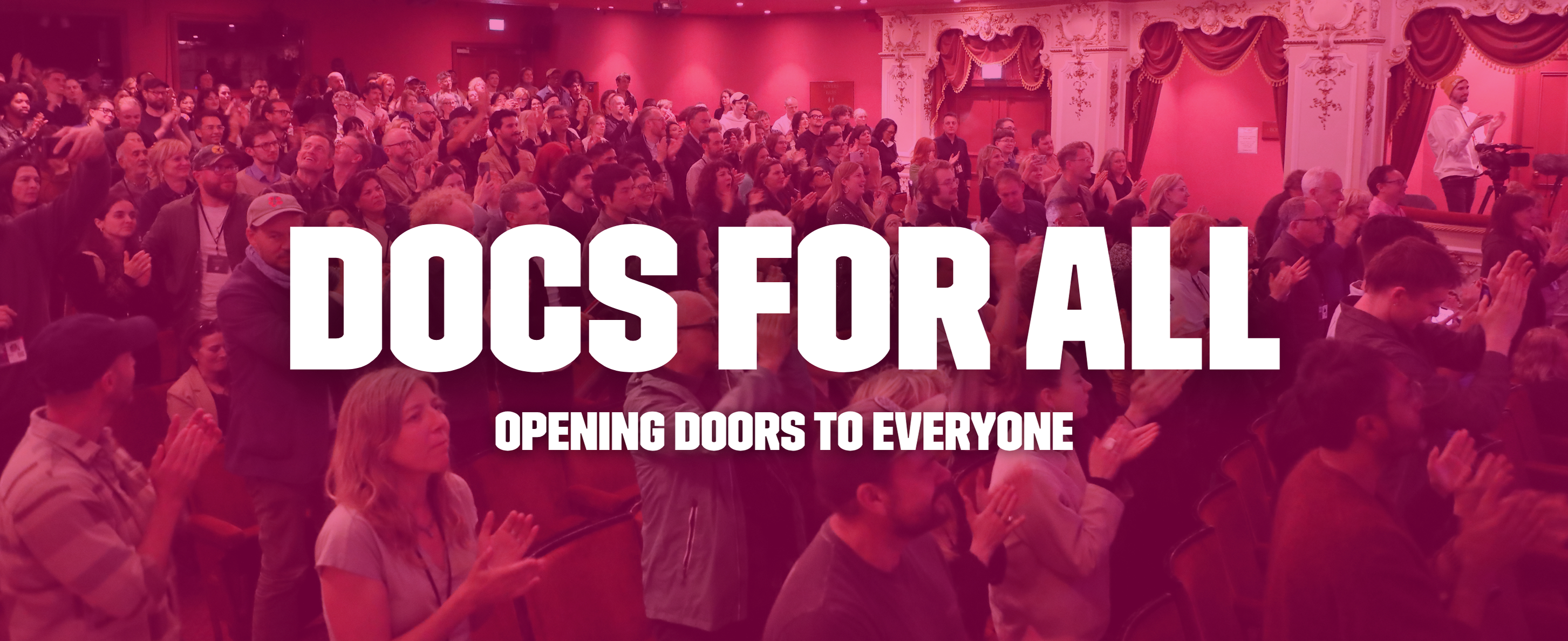 A banner with text reading 'Docs For All - Opening Doors To Everyone'