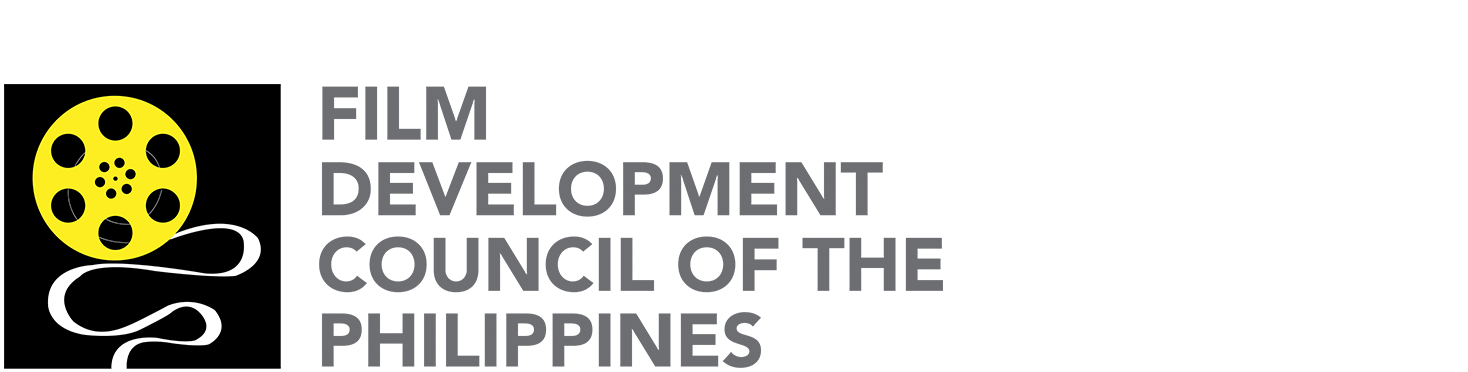 Logo with an image of a film can and the words film development council of the Philippines