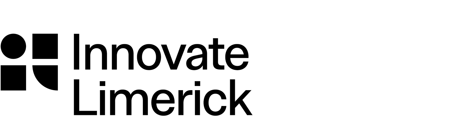 Black and white logo with the words Innovate Limerick