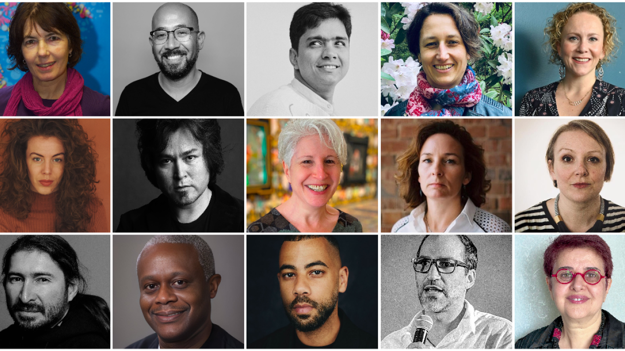 Headshots of jury members for Sheffield DocFest 2023 competitions.