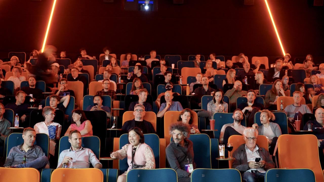 An audience in a cinema
