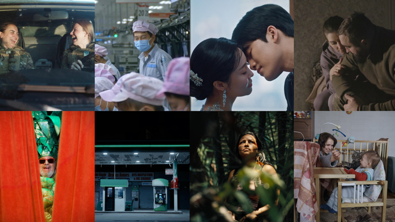 A composite image of screenshots from the eight films nominated for the International Competition