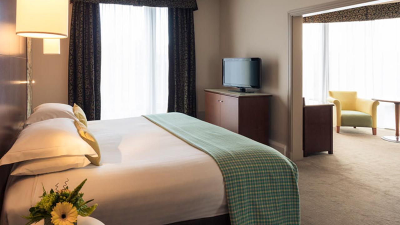 An empty hotel room in Sheffield