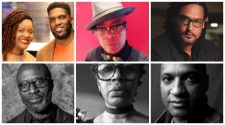 (From top, left – right:We Are Parable, Campbell X,David Olusoga, George Amponsah, Judah Attille, Mark Sealy (Image courtesy of Steve Pyke).